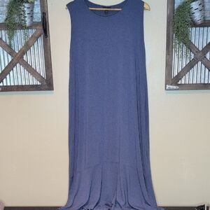 J. Jill Blue Sleeveless Maxi Sundress